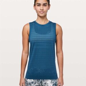 Lululemon Athletica Teal Mesh Tank Top